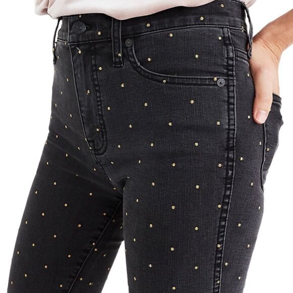 MADEWELL Metallic Dot Edition 10” High Rise Skinny Jeans - Picture 2 of 14